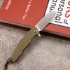 Coltello pieghevole Flipper A2292 di alta qualità 8Cr13Mov Lama a punta dritta satinata G10 con manico in lamiera di acciaio Cuscinetto a sfere esterno Coltelli per cartelle EDC ad apertura rapida