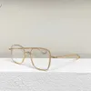 Wholesale hot-selling full-frame unisex silver-gold metal frame glasses half moon glasses dita decorative glasses frame men and women cut the top mirror.