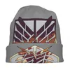 Berretti Attack On Titan Beanie Hats Street Y2K Berretti Donna Uomo Kpop Cappello lavorato a maglia Inverno Elastico personalizzato