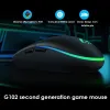 Mice Suitable For G102 Second Generation Mouse Internet Bar RGB Gaming Mouse Business Office Wired Mouse Computer Peripherals