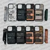 iPhone 15 Pro Max 케이스 홀더 지갑 Apple iPhone 14 Pro Max 14 11 11 XR XS Max Samsung Galaxy S24 S23 Ultra S22 Case Crossbody Strap