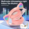 헤드폰 Nieuwe B39 Bluetooth 5.0 Draadloze Hoofdtelefoon Leuke Kat Oren Hifi Stereo Opvouwbare Oortelefoon Voor Gamers Met Mic Voor Kids V