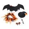 Confezione da 4 capi di abbigliamento per set di costumi GATTO, ali di pipistrello, cappello di Halloween, occhiali con colletto per piccole spedizioni