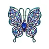 Kreative, mit Diamanten besetzte Schmetterlingsbrosche, modischer und einfacher hohler Insekt-Damenmantel, Brustblumentasche, Schnallenzubehör