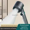 Bathroom Shower Heads Zhang Ji 3 Modes Adjustable High Pressure Head With Stop Button Handheld Water Saving Spray Nozzle Accessories YQ240228