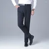 Costumes pour Hommes Basique Pantalon Droit Ample Automne Hiver Épais Affaires Vêtements De Sport Mode Fermeture Éclair Couleur Unie Pantalon De Costume Tout-Match