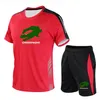 Summer New Men's Sets Fashion Tracksuit Men krótkie koszule