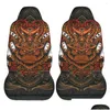 Car Seat Covers Ers Samurai With Vintage Rose Flower Er Custom Printing Front Protector Accessories Cushion Set Drop Delivery Mobile Dh6B7