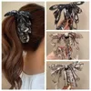 Haarspangen mit Schleife, Bananenklammer, süßer koreanischer Stil, vertikaler Kopfschmuck, Haarnadel für Damen