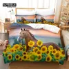 Conjuntos de cama Cavalo Galopante Conjunto 3 Pcs Capa de Edredão Macio Confortável Respirável Para Quarto Decoração de Quarto de Hóspedes