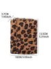 5pcs Card Holders Women Men Unisex Cork Leather Flower Leopard Print 3Foldable Multifunctional Protable Short Wallet Mix Color