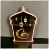 Andra evenemangsfest levererar muslimsk dekor Eid Mubarak LED Light Lantern TEAPOT CAMEL Ornament Ramadan Festival Crafts Decoration för DHCY7