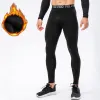 Pants Sports Running Tights Men Winter Compression Pants Fitness Leggings snabba torra byxor med Pocket Warm Untrewear Gym Long Johns