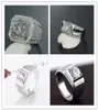 Anel de platina banhado a cobre branco, anel masculino grande, novo estilo, assertivo, anel de diamante masculino, cheio de diamante, micro pave6159113