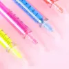 Pennor 24 datorer Dual Head Strame Highlighter Marker Gel Penns Needle Pens Novely Nurse Needle Shaped Marker Penn Stationery