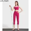 Lu Lu Align Vest Yoga Vêtements pour femmes Femmes Fantaisie Jogging en plein air Gym Sports Fitnes Jeune fille Sous-vêtements Crop Top Invisible Soutien-gorge dos nu Citron Entraînement Gry LL