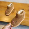 Outdoor 012y Children Shoes Kids Boots Winter Baby Snow Boots Martin Boats Boys Girls Ankle Cartoon Cotton Nonslip Warm Sneakers y26