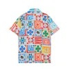 Tasarımcı Gömlek 24SS Erkek Düğmesi Gömlek Baskı Bowling gömleği Hawaii Çiçek Günlük Gömlek Erkekler İnce Fit kısa kollu elbise Hawaiian T-Shirt M-3XL 14