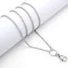 Collana con catene a medaglione galleggiante con catena rolo in acciaio inossidabile da 32 pollici interamente Panpan12192