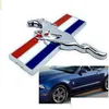 Bilklistermärken 1Pair 3D Gold Chrome Metal Mustang Running Horse Fender Side Badge Decal Bakstam Emblem Decoration Sticker Carstyling3 DHS0X