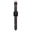 Designer äkta ko läderklocka för Apple Watch Strap Bands Smartwatch Band Series 1 2 3 4 5 6 7 S1 S2 S3 S4 S5 S6 S7 SE 38mm 40mm 41mm 45mm Designer Smart Watches Stra Stra Stra