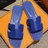 Designer Slides Sandal brand Slippers sandals Beach Classic Flat Sandal Luxury Summer Lady Leather Flip Flops Men Womens