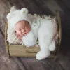 Setler Yenidoğan Fotoğrafçılık Props kıyafeti bebek romper şapkası set bebekler fotoğraf çekim Beanies Cap Bodysuit Giyim