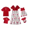 Abiti Abiti coordinati per la famiglia Abiti per mamma e figlia Pagliaccetti floreali per mamma e papà Padre Bambini Look per la famiglia Vestido