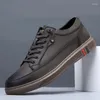 Sıradan Ayakkabılar Orijinal Deri Erkekler Nefes Alabilir Cowhide Man Board Sapatos Maskulino Chaussure Homme Zapatos Casuales Hombre