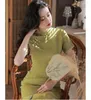 Ethnic Clothing Formal Party Banquet Qipao Dress For Women Spring Summer Chinese Sexy Cheongsam Vintage Style Short Sleeve Gown Vestidos