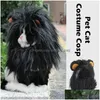 Cat Costumes Cute Lion Mane Wig Hat Funny Pets Clothes Cap Fancy Kitten Cosplay Ears With Costume Party Puppy Dogs Accessories Y0G4 Dhwpb