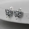 BOCAI réel S925 bijoux en argent rétro mat exorcisme porte Dieu riche Dragon enfant glouton Design à la mode femmes boucles d'oreilles 240226