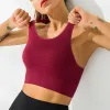 Sets/Anzüge Normov Nahtloses Yoga-Sport-BH-Oberteil Fiess Damen Racerback Running Crop Tops Workout Gepolsterter Yoga-BH High Impact Activewear