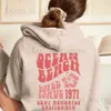 Women's Hoodies Sweatshirts Ocean Beach Hooded Women Harajuku Autumn Winter Warm Plus Size Hoodie Comfortable Female Casual Streetwear T240228