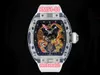 RM56-01 RM S10 RM056 RM12-01 RM53-02 RM RM51-01 zegarek ze szwajcarskim standardowym ruchem Tourbillon Sapphire Kryształowy Pasek Gumowy