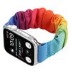 Дизайнер для Apple Watch Series 6 5 4 3 2 1 SE Soft Scrunchie Повседневный ремешок для наручных часов Ремешок дизайнерZM50ZM50