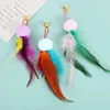 Colorful Hanging Feather Accessories for Automatic Rolling Cat Sticks Teaser Toys 240226