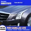 Acessórios do carro da lâmpada dianteira para cadillac atsl ATS-L led conjunto do farol 14-18 streamer indicador de sinal de volta luzes diurnas