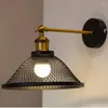 Lampada da parete Vintage Rete in ferro Moderna Gabbia in metallo nero Luci Camera da letto Comodino Corridoio Illuminazione retrò