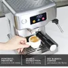 Homtone Espresso Machine 20 Bar, Stainless Steel Espresso Machine with Milk Frother for Cappuccino, Latte, Touch Screen Espresso Coffee Maker for Home