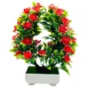 Dekorativa blommor iögonfallande 41 väderbeständiga veckbeständiga faux krukväxter för bröllop för bröllop