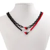 Collana Orecchini Set Lacteo Perline di cristallo alla moda Cuore Chiusura magnetica Braccialetti con ciondoli per le donne Choker Braccialetti Gioielli Ragazze Regalo del partito