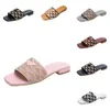 Dames Ontwerpers Slippers Sandalen LOGO met kristallen studs Platte schoenen Slippers Zomer Patent Clear Borduursel Driehoek leer Outdoor Loafers Badschoenen Muiltjes