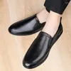 Mocassins en cuir pour hommes, chaussures décontractées de haute qualité, Vintage, classiques à enfiler, à la mode, pour conduire, robe de mariage