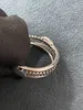 Hochwertiger Luxusring D Y Diamant Zirkon X Crossover Preal Ring für Männer Frauen 925 Silber vergoldet Kostenloser Versand Gotischer Stil