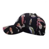 Ball Caps Great Dad Hat Anti-Fade Wygodne na zewnątrz czapka kreatywna Pióro-Print Sport