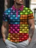 Polos de hombre Geometría Arte Polo con estampado casual Camisas de manga corta impresas en 3D