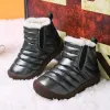 Обувь 2023 Новая зимняя детская обувь кожаные водонепроницаемые теплые ботинки для брендов девочек для мальчиков плюшевые ботинки модные кроссовки детские снежные ботинки