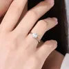 S925 Sterling Silver Mosang Diamond Six Claw Ring Womens Simple Classic Crown T Family Diamond Ring Mosang Stone Handpiece