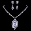 Комплект ювелирных изделий Emmaya, ожерелье и серьги квадратной формы с кубическим цирконом, изысканный орнамент, модное украшение, женский необычный подарок 240220